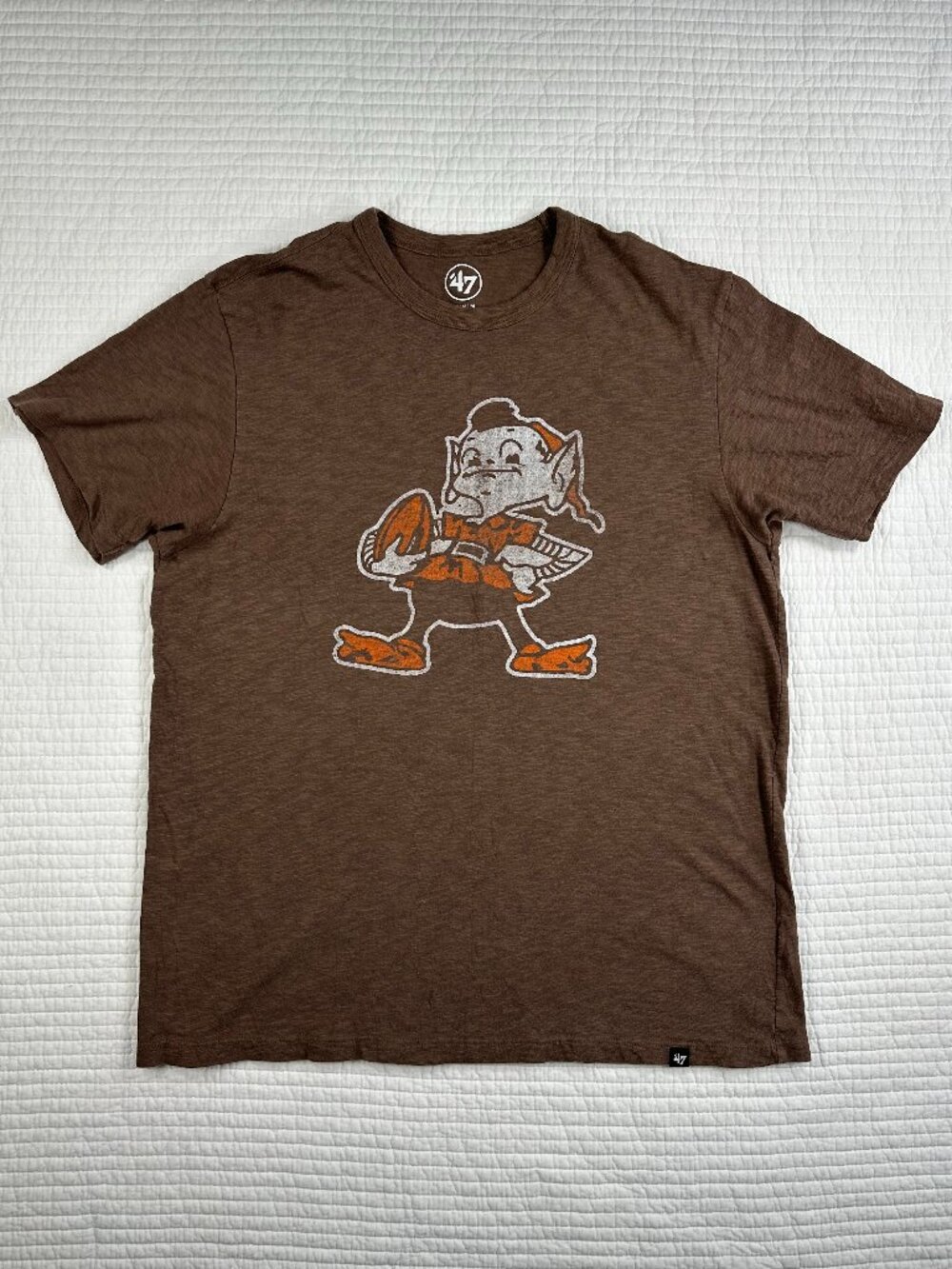 Cleveland Browns Historic Brownie Grit Vintage '47 Scrum Tee Tshirt Men's Medium